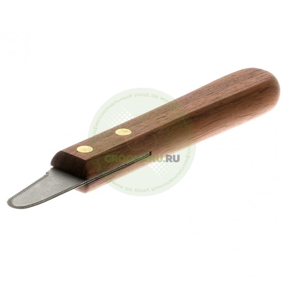 Нож для тримминга Hello Pet финишный с деревянной ручкой, 28 зубьев