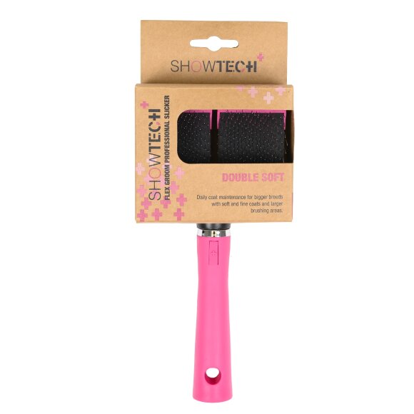 Пуходерка Show Tech +Flex Groom Professional двойная, мягкая Пуходерка Show Tech +Flex Groom Professional двойная, мягкая