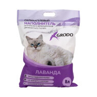 Силикагелевый наполнитель Grodo с ароматом лаванды, 8 л