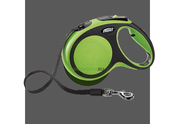 Поводок-рулетка для собак Flexi New Comfort M 5 м ремень зеленый (снято с производства)