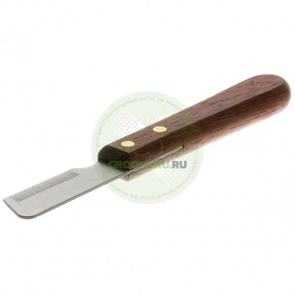 Нож для тримминга Hello Pet с деревянной ручкой, 33 длинных зубца