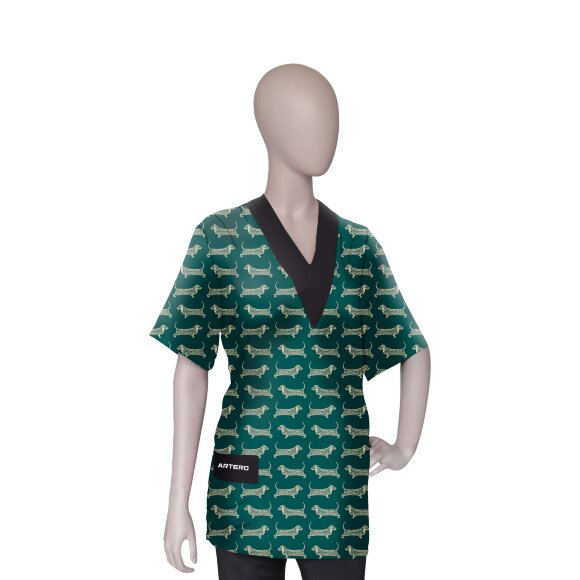 Рубашка грумера Artero с принтом "Таксы", размер XS Рубашка грумера Artero с принтом "Таксы", размер XS
