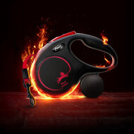 Поводок-рулетка для собак Flexi New Classic M 25 кг 5 м ремень, красный