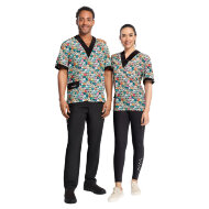 Рубашка Artero с V-образным вырезом и принтом "Мульти", размер XL