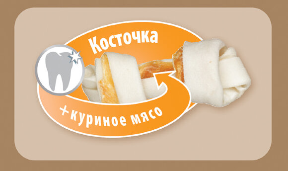 Жевательная косточка 8in1 Делайтс курица для собак M/14 см Жевательная косточка 8in1 Делайтс курица для собак M/14 см