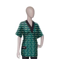 Рубашка Artero с V-образным вырезом и принтом "Таксы", размер XL