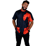 Рубашка Tikima Vico Cani на молнии, цвет черный/красный, размер S