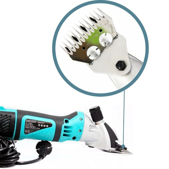 Машинка для стрижки овец GRODO BERLIN2 голубая, 500 Ватт
