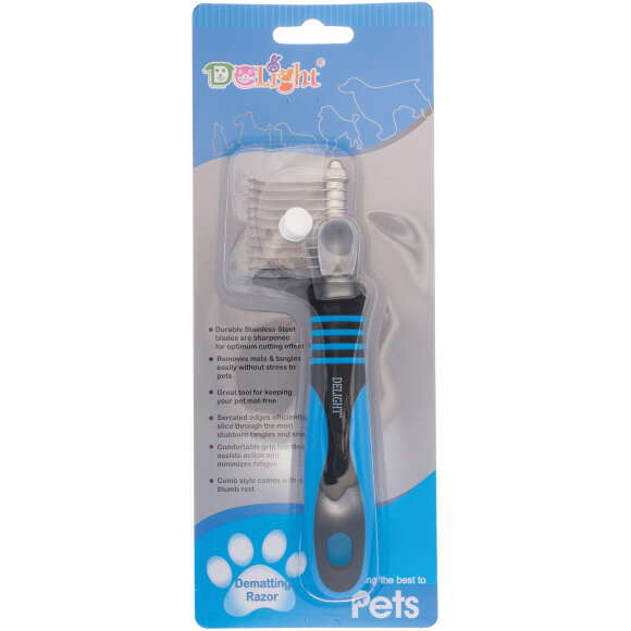 Колтунорез DeLIGHT боковой "мини" загнутые, 11 лезвий Колтунорез DeLIGHT боковой "мини" загнутые, 11 лезвий