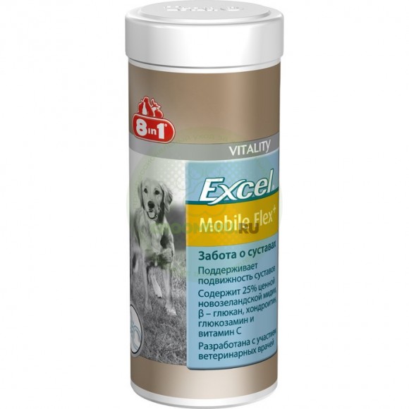 Кормовая добавка 8in1 Flex+ (порошок) для собак, для гибкости суставов, 300мл/150 г