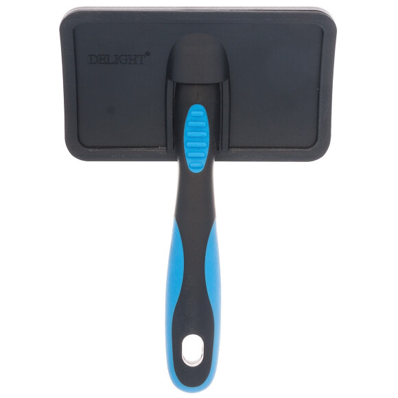 Пуходерка DeLight пластиковая с жестким кордом, средняя