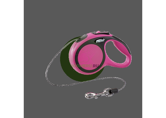 Поводок-рулетка для собак Flexi New Comfort XS трос розовый (снято с производства)