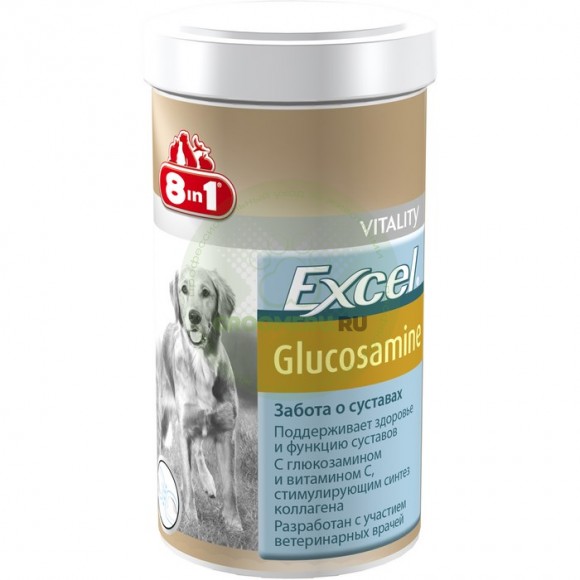 Кормовая добавка 8in1 Glucosamine для поддержания здоровья суставов собак, 110 таб. 
