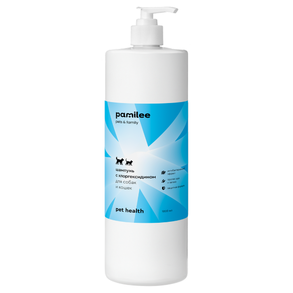 Шампунь Pamilee Pet Health с хлоргексидином, 1 л