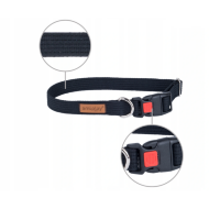 Oшейник регулируемый с блокировкой AmiPlay Cotton черный, размер L