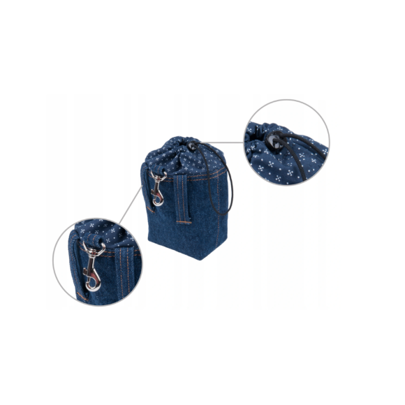 Сумка для лакомств AmiPlay Denim 10х7х14 см, синяя
