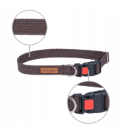 Oшейник регулируемый с блокировкой AmiPlay Cotton коричневый, размер M