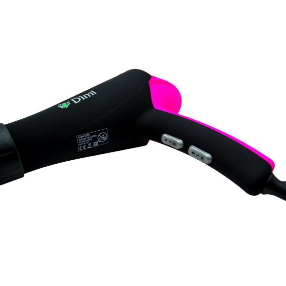 Профессиональный фен Dimi 9200 с ионизатором, цвет черный/розовый