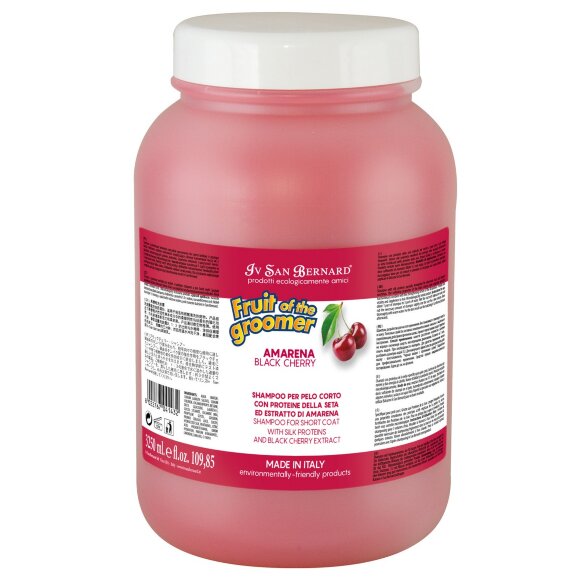 Шампунь ISB 'Черная вишня' с протеинами шелка для короткой шерсти, 3,25 л