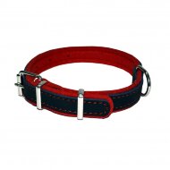 Ошейник Аркон "Фетр" 35 черный/красный
