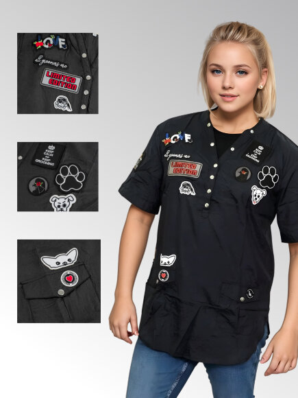 Рубашка Tikima Figarino черная, размер XXXL