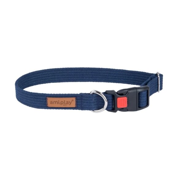 Oшейник регулируемый с блокировкой AmiPlay Cotton синий, размер S Oшейник регулируемый с блокировкой AmiPlay Cotton синий, размер S