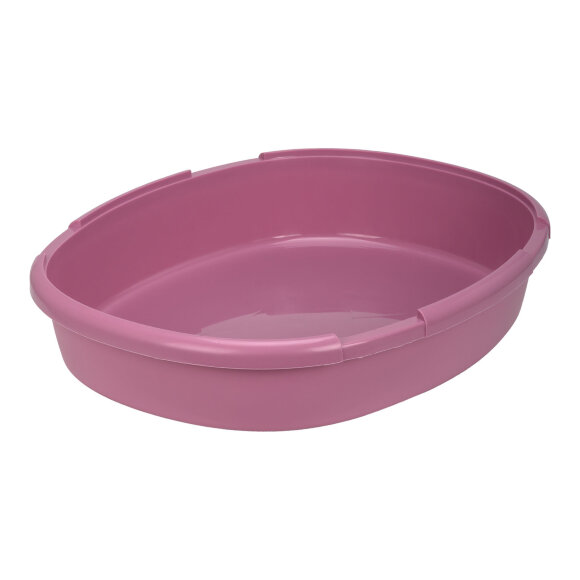 Лоток кошачий Diil 57х49х26 см овальный с совком, розовый Лоток кошачий Diil 57х49х26 см овальный с совком, розовый