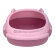 Лоток кошачий Diil 57х49х26 см овальный с совком, розовый Лоток кошачий Diil 57х49х26 см овальный с совком, розовый