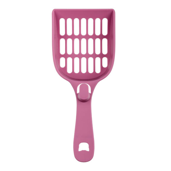 Лоток кошачий Diil 57х49х26 см овальный с совком, розовый Лоток кошачий Diil 57х49х26 см овальный с совком, розовый