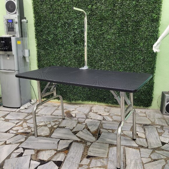 Стол для груминга Toex 120х60хН68 см складной, черный (уценка) Стол для груминга Toex 120х60хН68 см складной, черный (уценка)