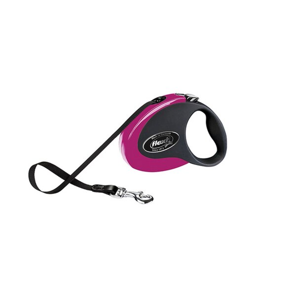 Поводок-рулетка для собак Flexi Collection S черный/розовый