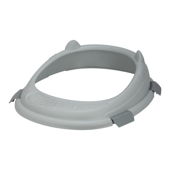 Лоток кошачий Diil 57х49х26 см овальный с совком, серый Лоток кошачий Diil 57х49х26 см овальный с совком, серый