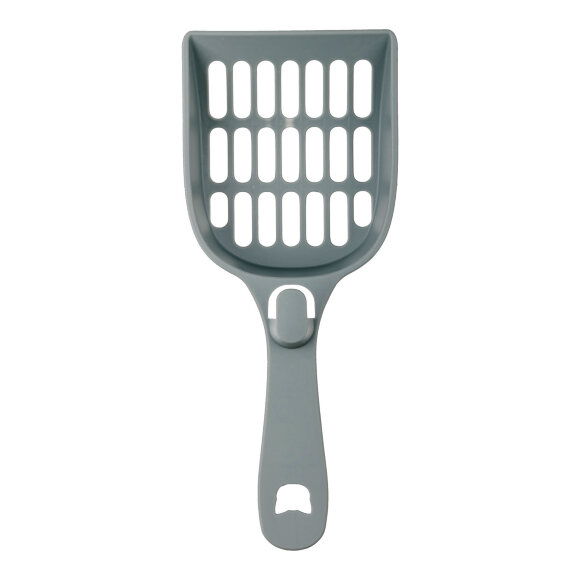 Лоток кошачий Diil 57х49х26 см овальный с совком, серый Лоток кошачий Diil 57х49х26 см овальный с совком, серый