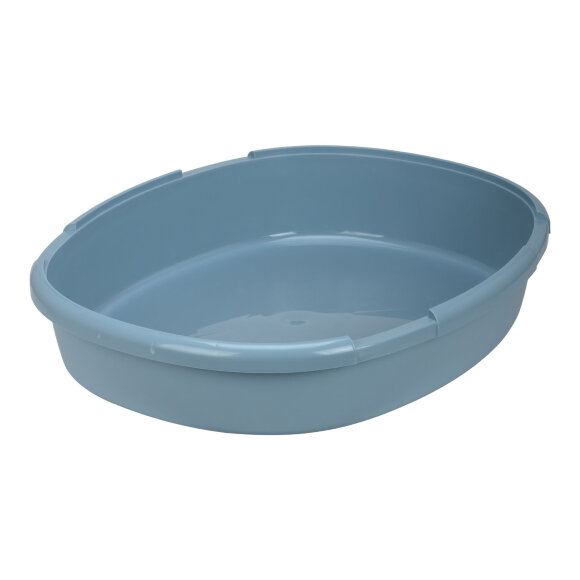 Лоток кошачий Diil 57х49х26 см овальный с совком, синий