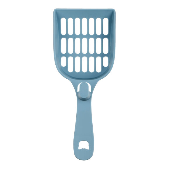 Лоток кошачий Diil 57х49х26 см овальный с совком, синий