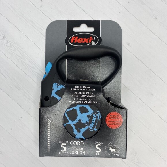 Поводок-рулетка для собак Flexi Safari Giraffe S, синий