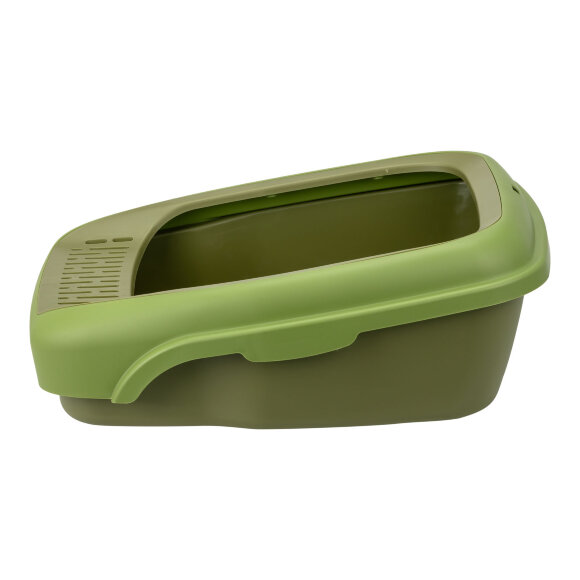Лоток кошачий Diil 47х37х18 см прямоугольный, зеленый