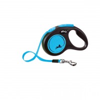 Поводок-рулетка для собак Flexi New Neon S ремень, синий