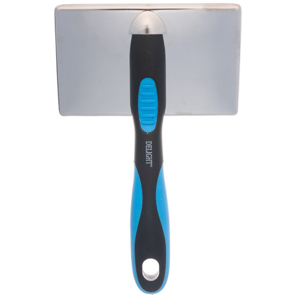 Пуходёрка DeLIGHT металл. длиннозубый корд для пушистых животных, голубая Пуходёрка DeLIGHT металл. длиннозубый корд для пушистых животных, голубая