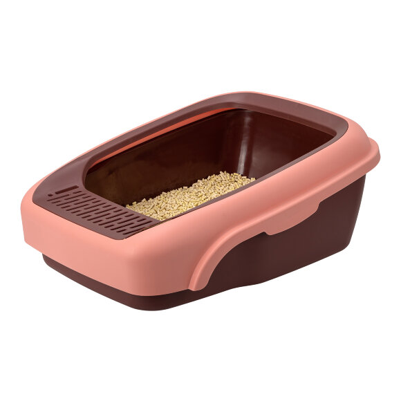 Лоток кошачий Diil 58х43х23 см прямоугольный, розовый