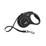 Поводок-рулетка для собак Flexi New Classic S 5 м ремень черный