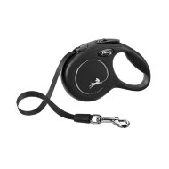 Поводок-рулетка для собак Flexi New Classic 12 кг 3 м ремень черный