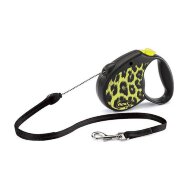 Поводок-рулетка для собак Flexi Safari Leopard S, желтый