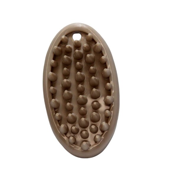 Маленькая силиконовая щетка DoggyMan для удаления короткой шерсти, коричневая 8 х 4,2 см