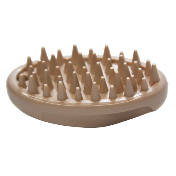 Маленькая силиконовая щетка DoggyMan для удаления короткой шерсти, коричневая 8 х 4,2 см